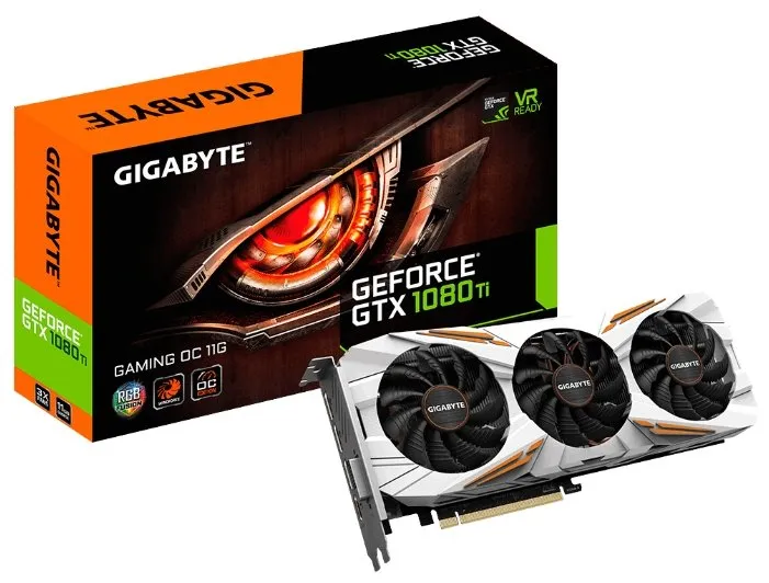 Видеокарта GIGABYTE GeForce GTX 1080 Ti 1544MHz PCI-E 3.0 11264MB 11010MHz 352 bit DVI HDMI HDCP Gaming OC, количество отзывов: 10